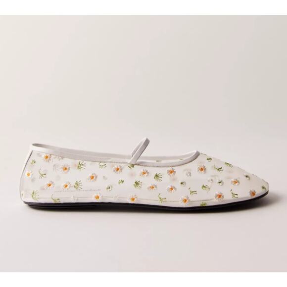 New Jeffrey Campbell Floral Mesh Flats - Picture 3 of 7